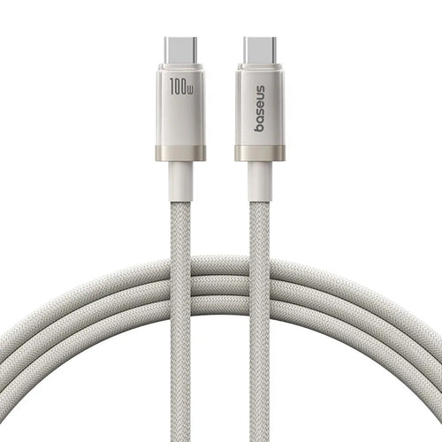 Baseus - Data Cable Titanium (P10378100G21-00) - Type-C, Fast Charge, PD100W, 480Mbps, E-Mark Chip, 1m - Galaxy Titanium