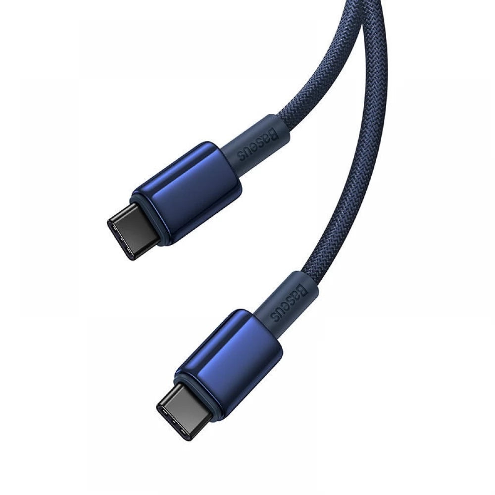 Baseus - Data Cable Tungsten Gold (P10319800321-03) - Type-C to Type-C, Super Fast Charge, 100W, 480Mbps, 1m - Navy Blue