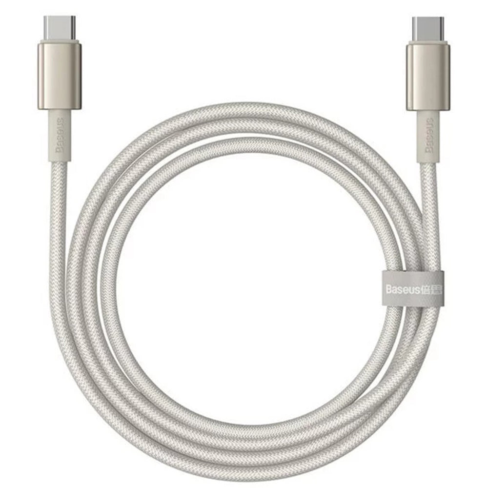 Baseus - Data Cable Tungsten Gold (P10319800G21-00) - Type-C to Type-C, Super Fast Charge, 100W, 480Mbps, 1m - Gold