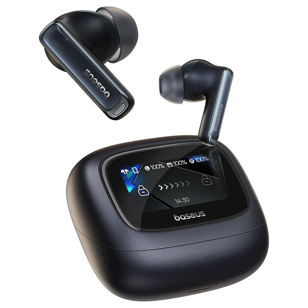 Baseus - Wireless Earbuds M2s Ultra (A00074101123-00) - True Wireless, Bluetooth 5.4, 4-Mic ENC, Smart Display - Black