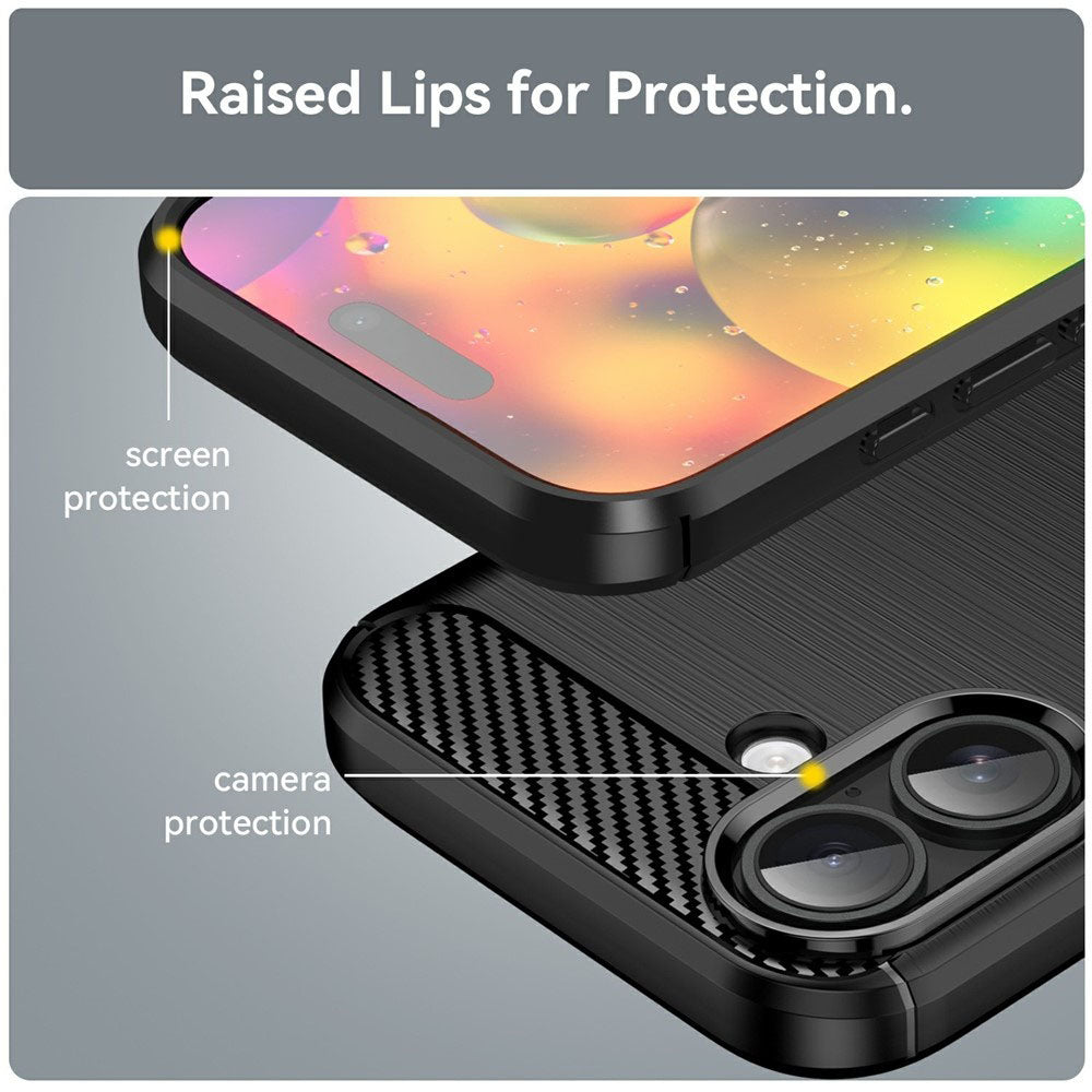 Techsuit - Carbon Silicone - iPhone 17 - Black