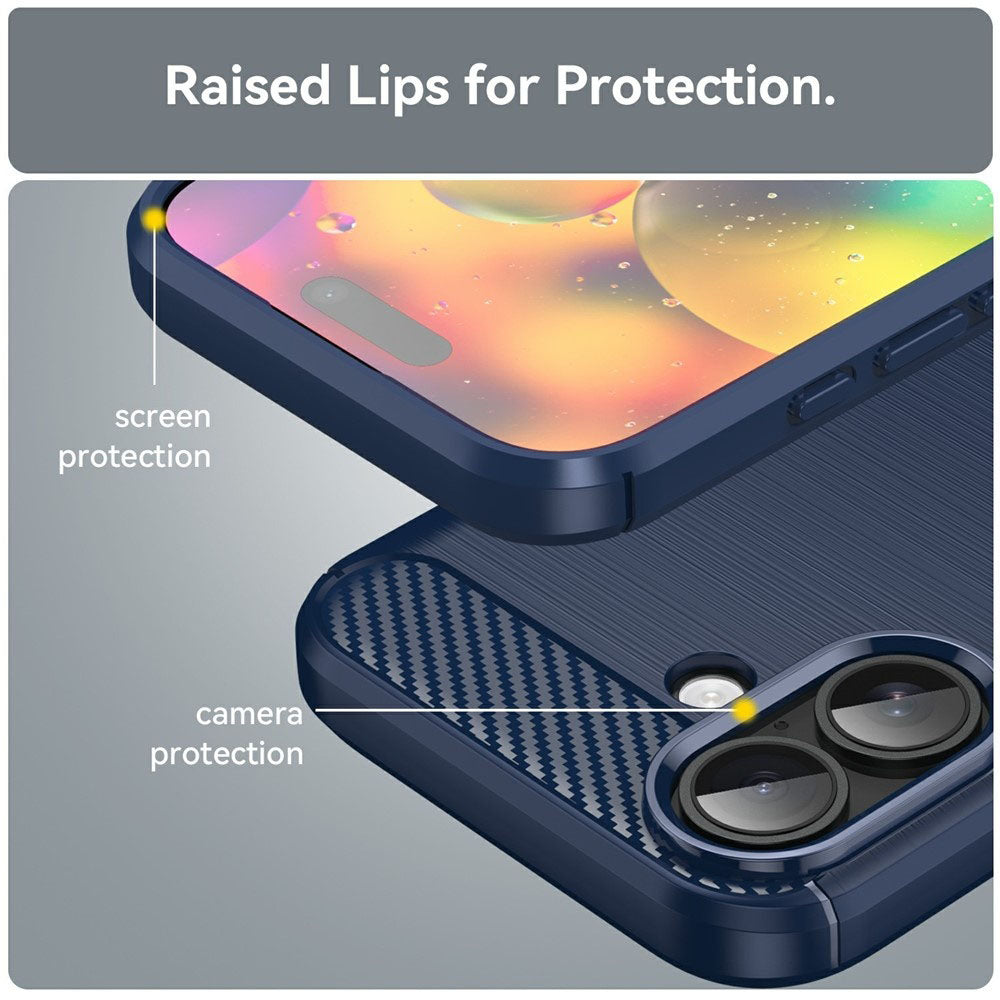 Techsuit - Carbon Silicone - iPhone 17 - Blue