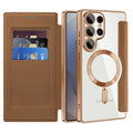 Techsuit - SmartMag Book Case - Samsung Galaxy S25 Ultra - Brown