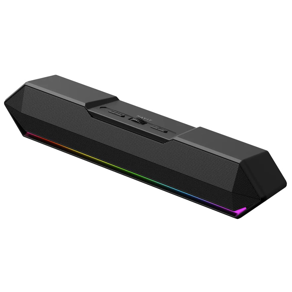 Havit - Wireless Speaker (SK772BT) - for Gaming, USB-C, Bluetooth 5.3, TWS, LED Lights, AUX, TF, USB, 10W, 1200mAh - Bla