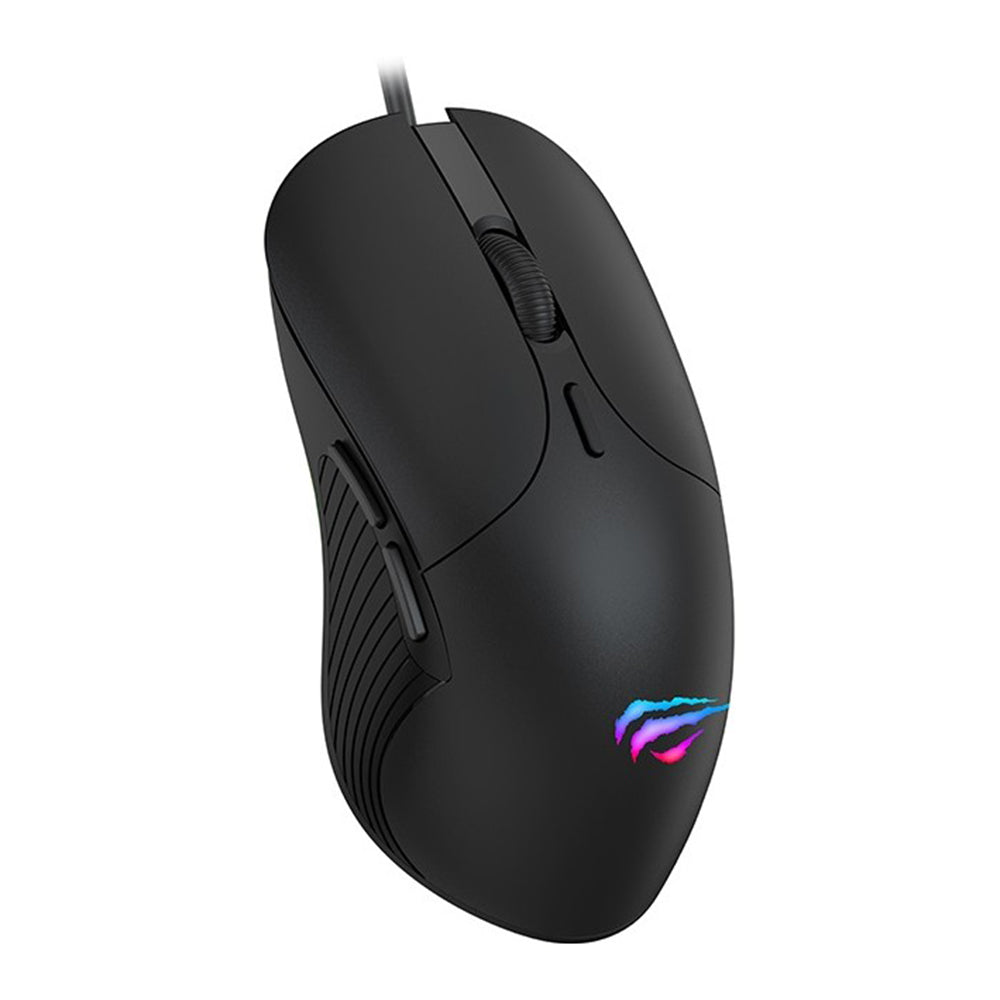 Havit - Wired Gaming Mouse (MS1020WB) - with RGB Lights, 4200DPI, Erginomic Design, USB 5V - Black