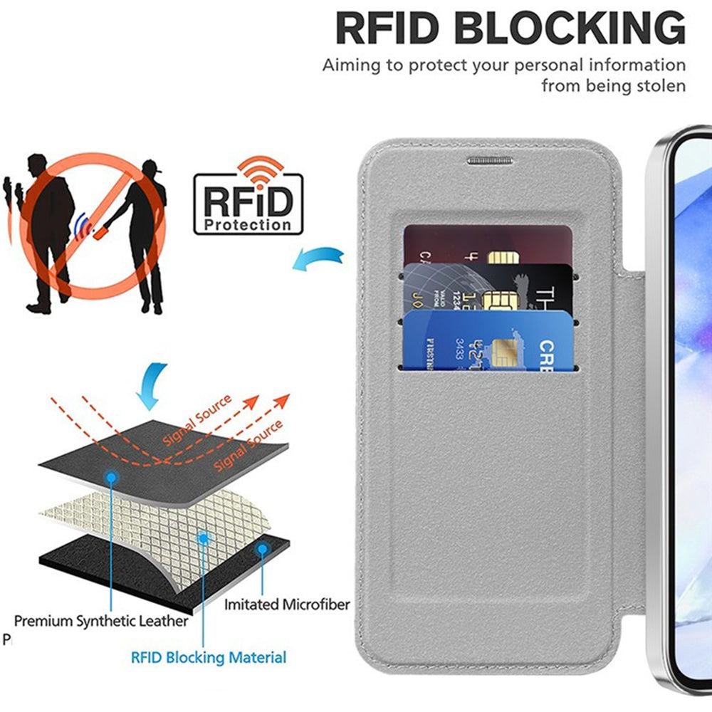 Techsuit - SmartMag Book Case - Samsung Galaxy A55 5G - Gray