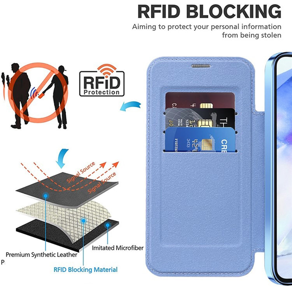 Techsuit - SmartMag Book Case - Samsung Galaxy A55 5G - Light Blue
