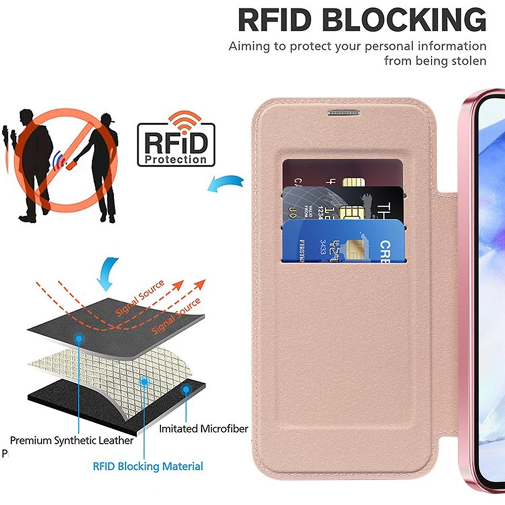 Techsuit - SmartMag Book Case - Samsung Galaxy A55 5G - Pink