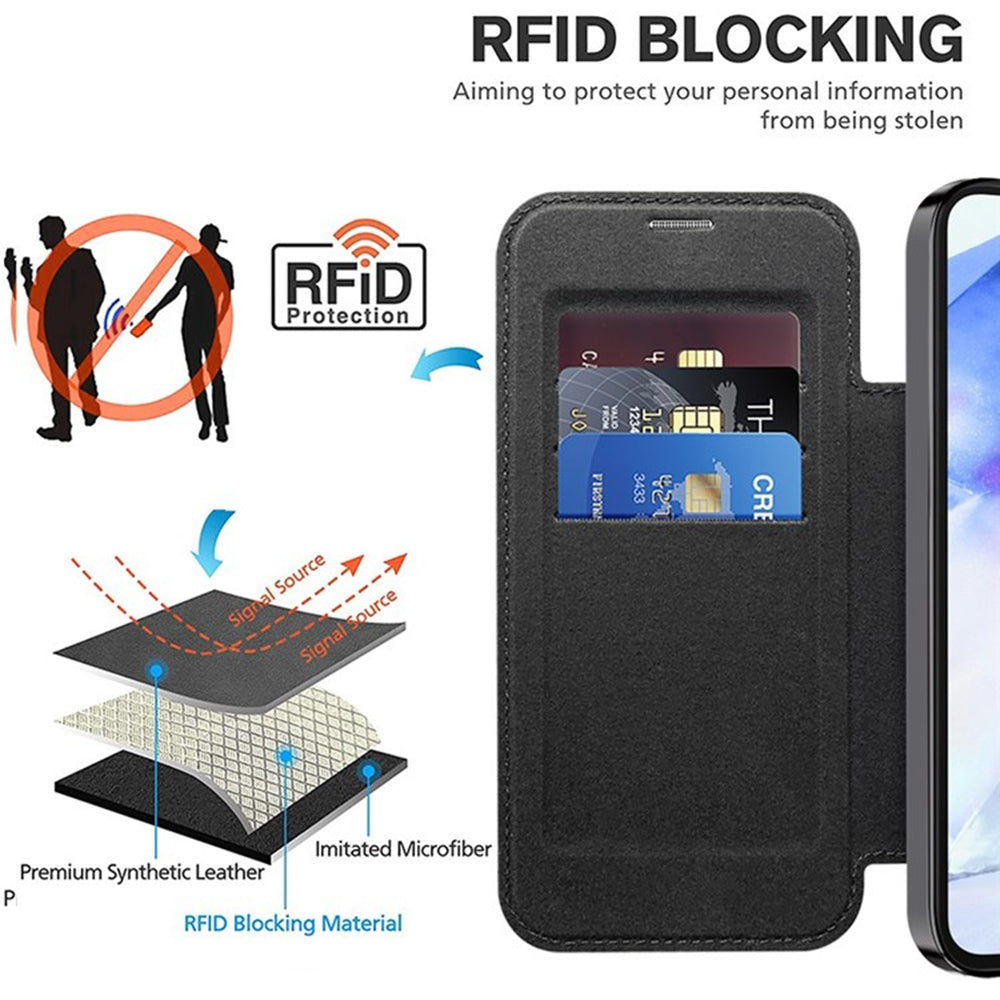 Techsuit - SmartMag Book Case - Samsung Galaxy A55 5G - Black