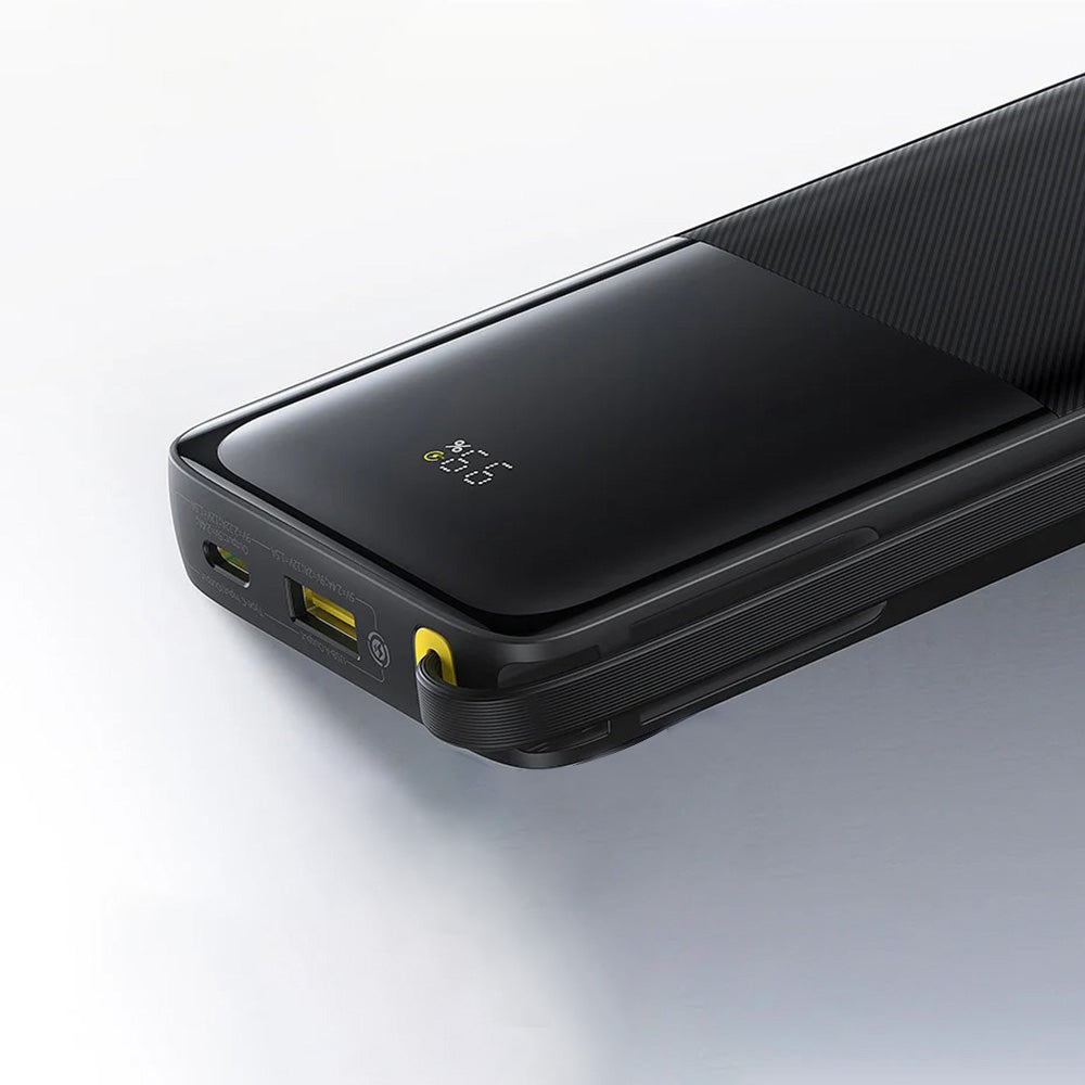Baseus - Power Bank Bipow 2 (P10077101113-00) - with Built-in USB-C Cable, Type-C, USB, Smart Display, 10000mAh, 20W - B