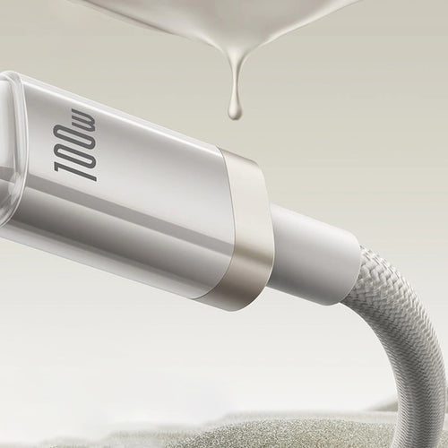 Baseus - Data Cable Titanium (P10378102G21-02) - USB to Type-C 100W, Fast Charging, 480Mbps, Naylon, 2m - Silver