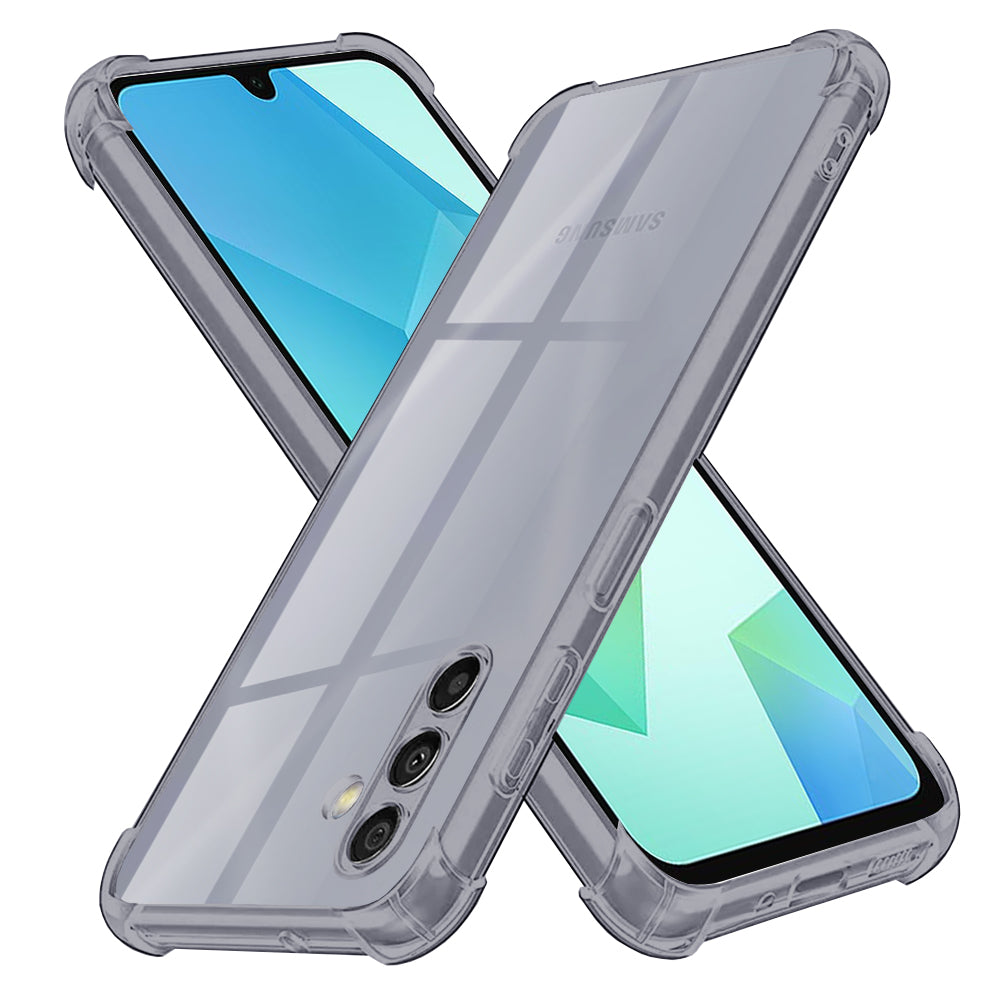 Techsuit - Shockproof Clear Silicone - Samsung Galaxy A16 4G / A16 5G - Smoke Black