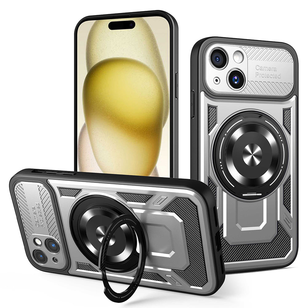 TechSuit Husa de protectie Techsuit RuggedCam compatibil cu iPhone 15, Gri