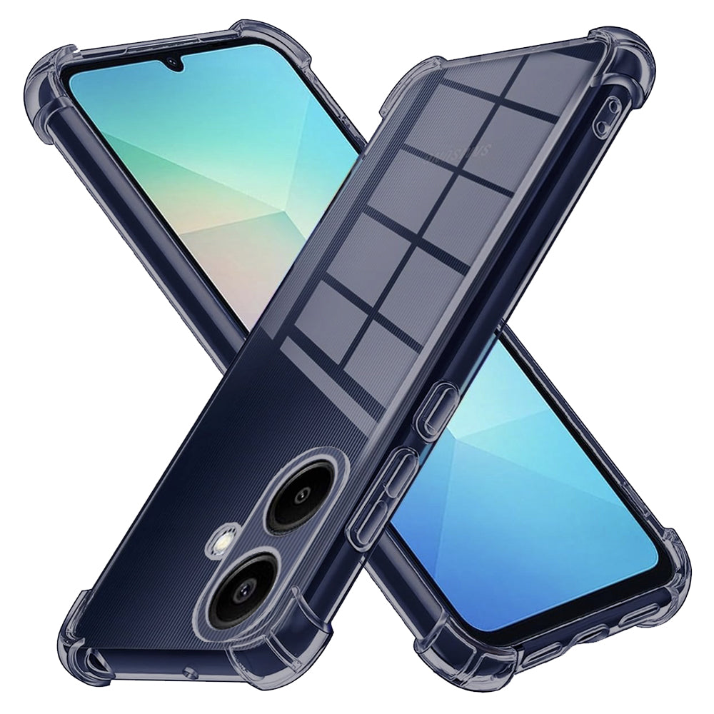 Techsuit - Shockproof Clear Silicone - Samsung Galaxy A06 - Smoke Black