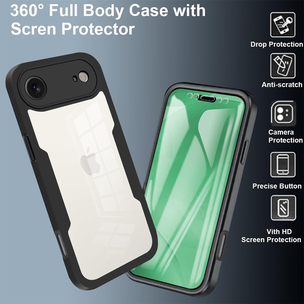 Techsuit - ColorVerse 360 Series + Screen Protector - iPhone 17 Air - Black
