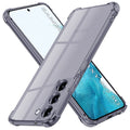 Techsuit - Shockproof Clear Silicone - Samsung Galaxy S22 5G - Smoke Black