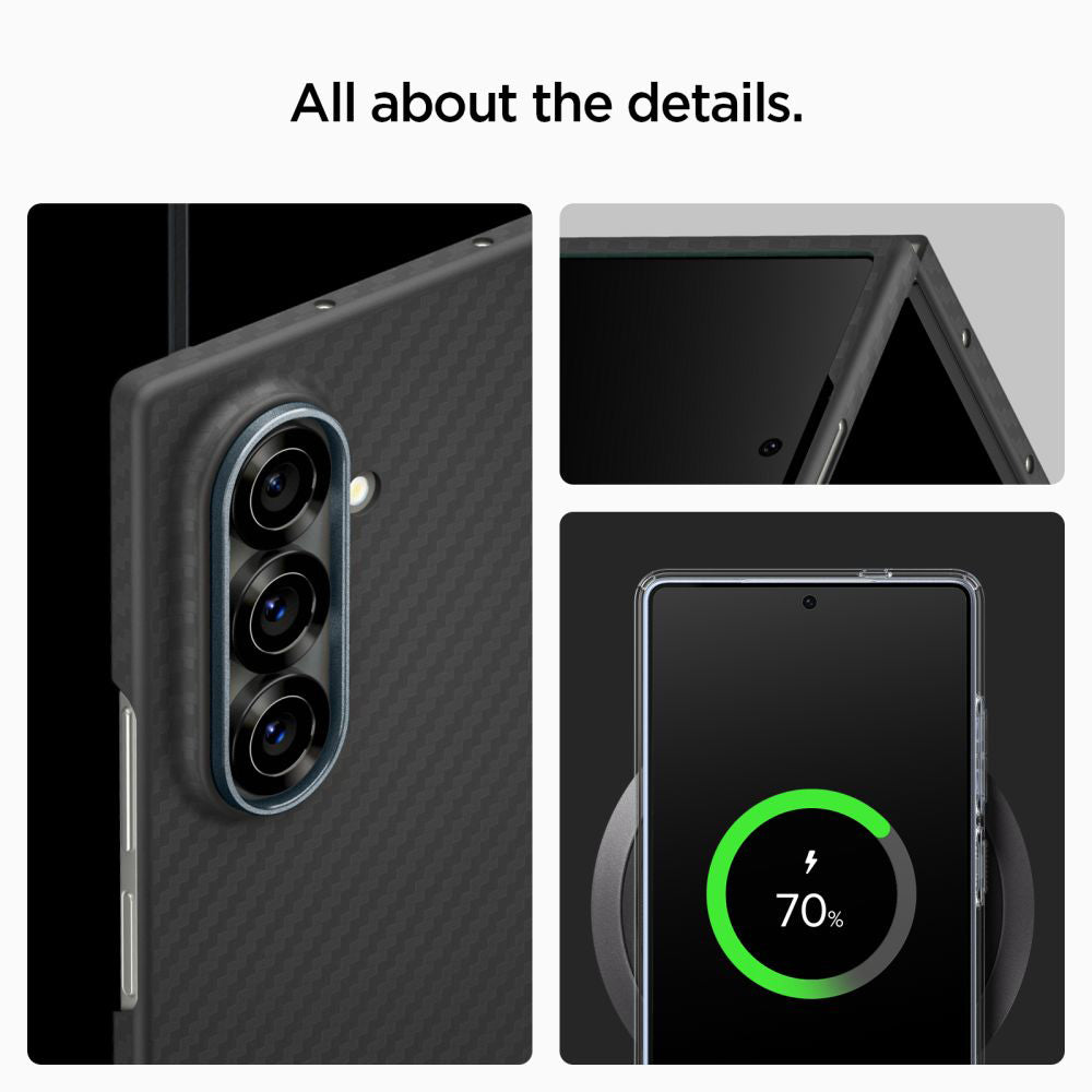 Spigen - Air Skin (ACS09555) - Samsung Galaxy Z Fold7 - Aramid Black