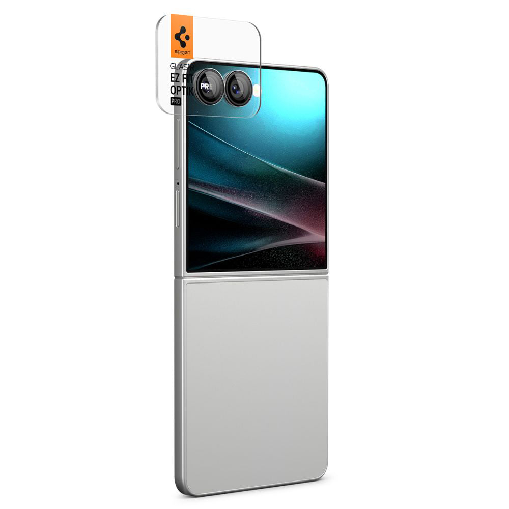 Spigen - (2 pack) Optik.tR EZ Fit Pro HD Camera Glass (AGL09587) - Samsung Galaxy Z Flip7 - Black