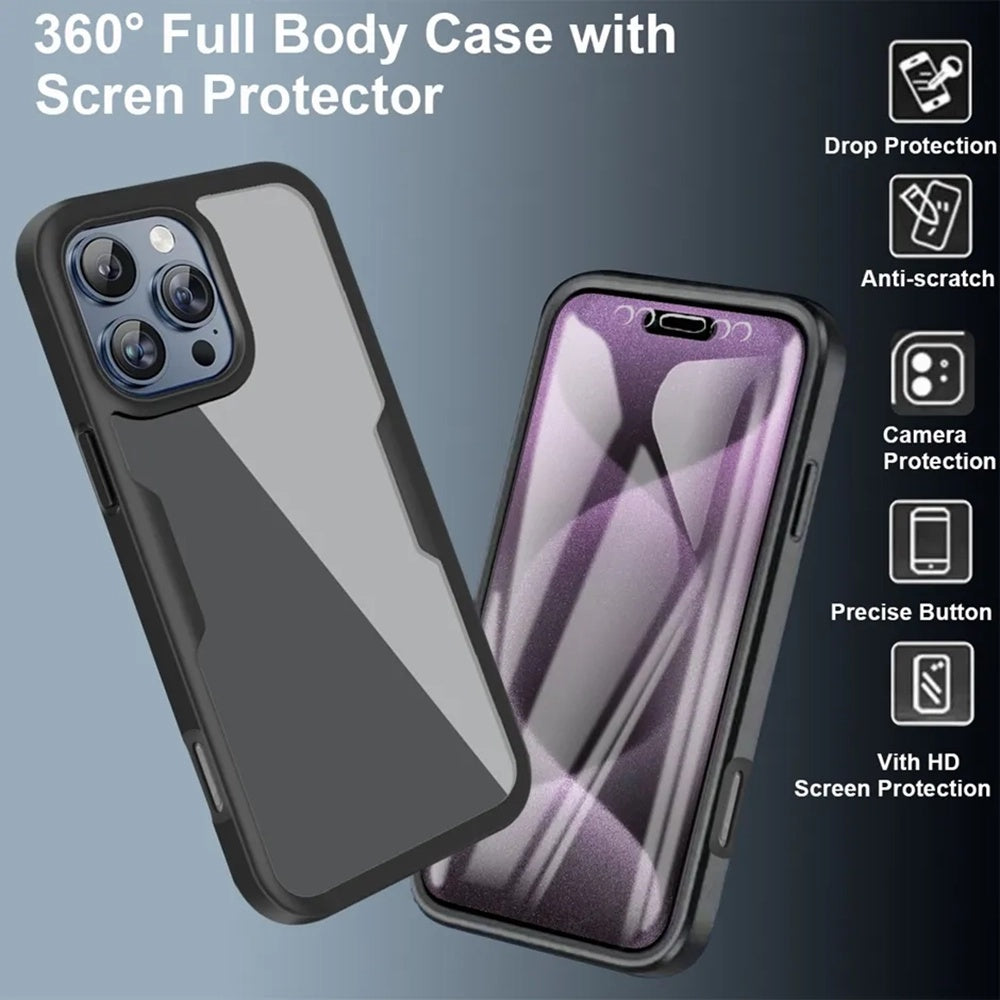 Techsuit - ColorVerse 360 Series + Screen Protector - iPhone 17 Pro - Black