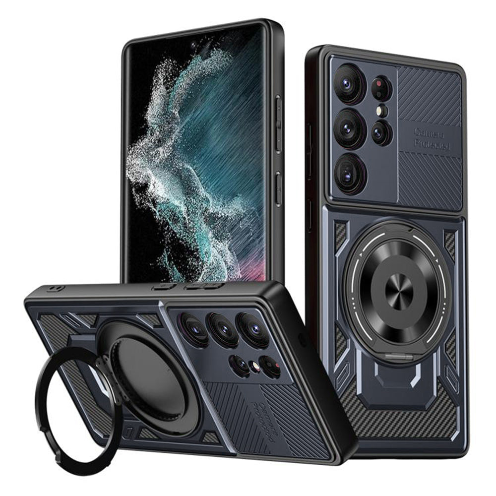 TechSuit Husa de protectie Techsuit RuggedCam compatibil cu Samsung Galaxy S22 Ultra 5G, Albastru