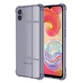 Techsuit - Shockproof Clear Silicone - Samsung Galaxy A04e / M04 - Smoke Black