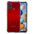 Techsuit - Shockproof Clear Silicone - Samsung Galaxy A21s - Smoke Black