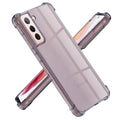 Techsuit - Shockproof Clear Silicone - Samsung Galaxy S21 5G - Smoke Black