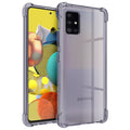 Techsuit - Shockproof Clear Silicone - Samsung Galaxy A51 4G - Smoke Black