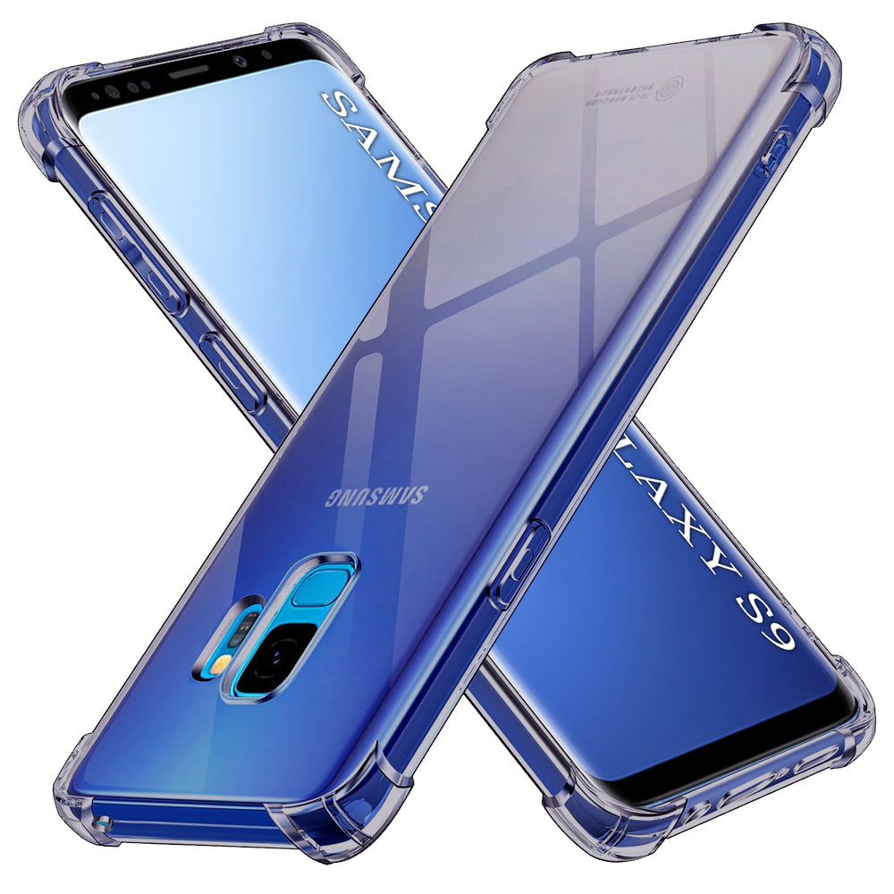 Techsuit - Shockproof Clear Silicone - Samsung Galaxy S9 - Smoke Black