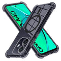 Techsuit - Shockproof Clear Silicone MagSafe - Oppo A40 4G - Smoke Black
