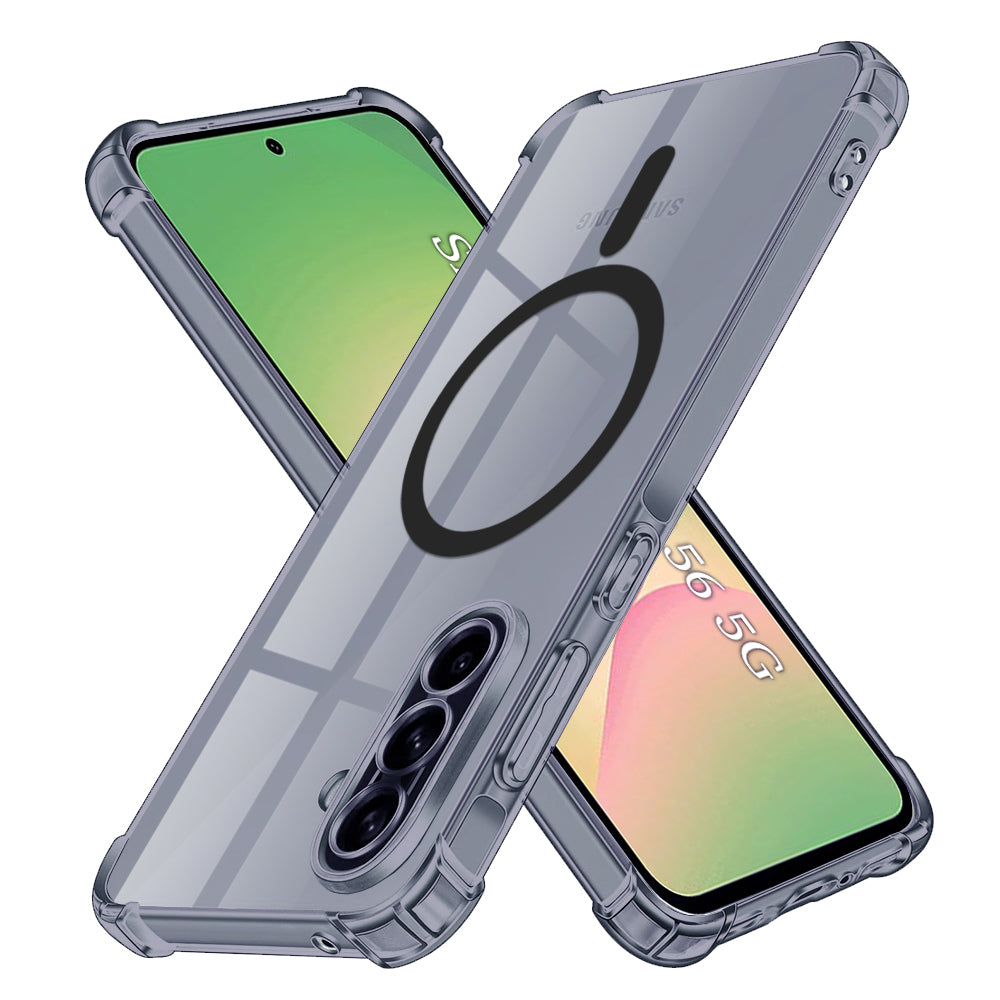 TechSuit Husa de protectie Techsuit Shockproof Clear Silicone MagSafe compatibil cu Samsung Galaxy A56 5G, Negru Fumuriu