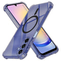 Techsuit - Shockproof Clear Silicone MagSafe - Samsung Galaxy A25 5G - Smoke Black