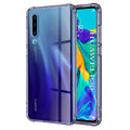 Techsuit - Shockproof Clear Silicone - Huawei P30 - Smoke Black