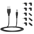 Techsuit - (11 pack) Cable Adapter ChargeNest (AC21) - USB to 7x DC Barrel, Jack Adapter, Type-C, Mini-USB, Micro-USB - 