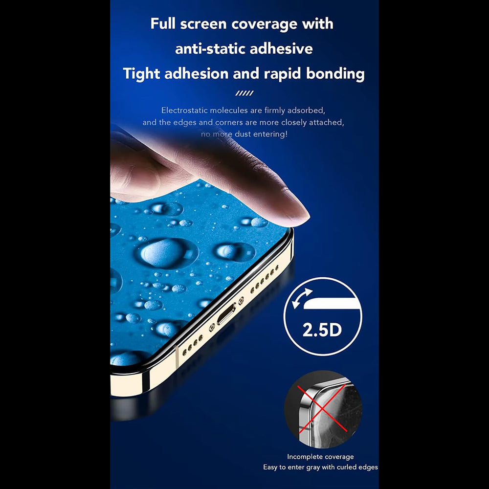 ANANK - 2.5D Reinforced Edge Screen Protector - iPhone 14 Pro Max - Black