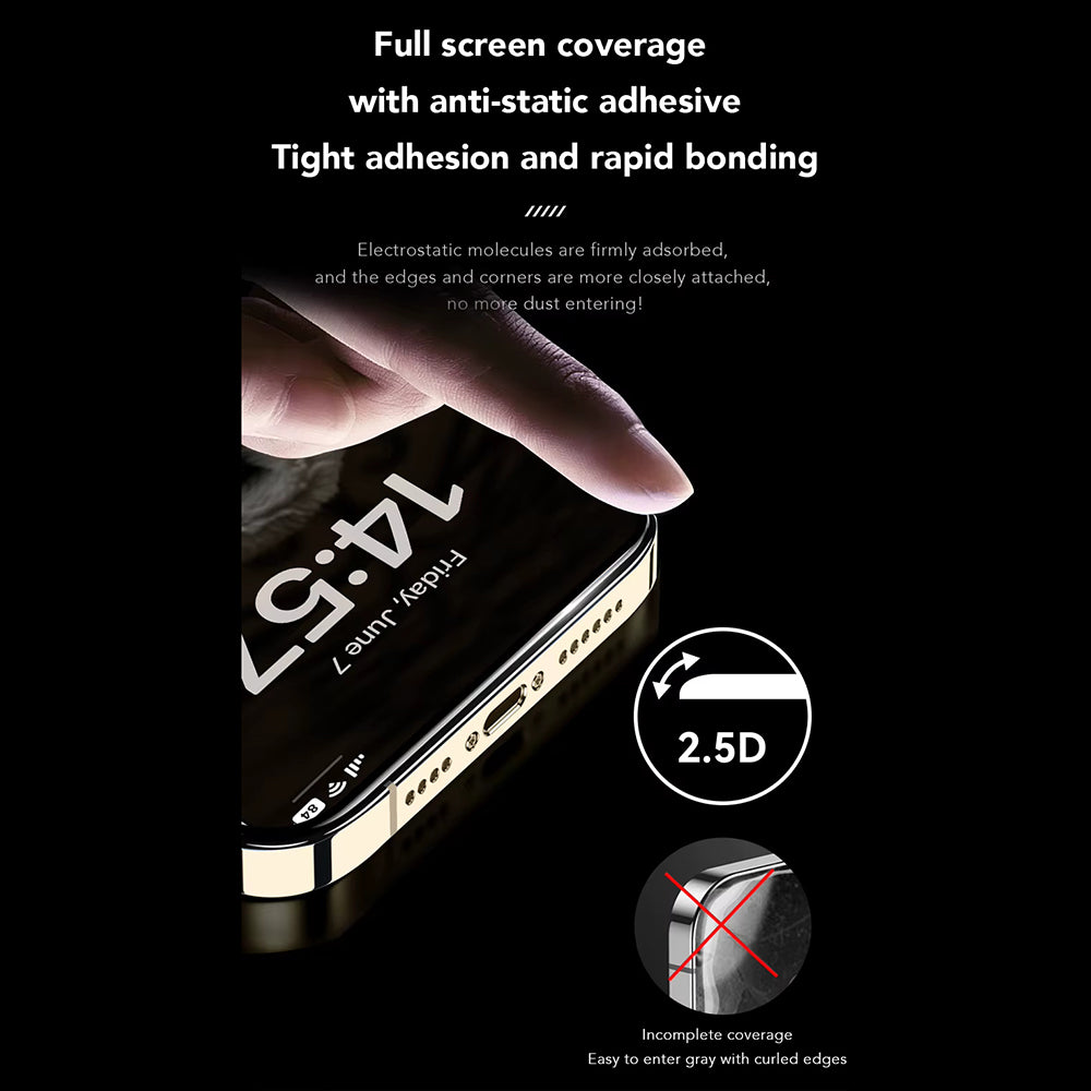 ANANK - 2.5D Anti-blue Light Screen Protector - iPhone 14 Pro Max - Black