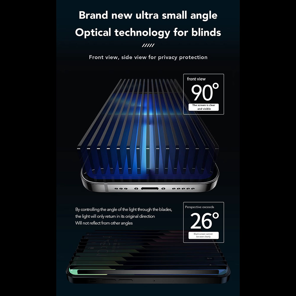 ANANK - 2.5D Reinforced Edge Privacy Screen Protector - iPhone 14 Pro - Black