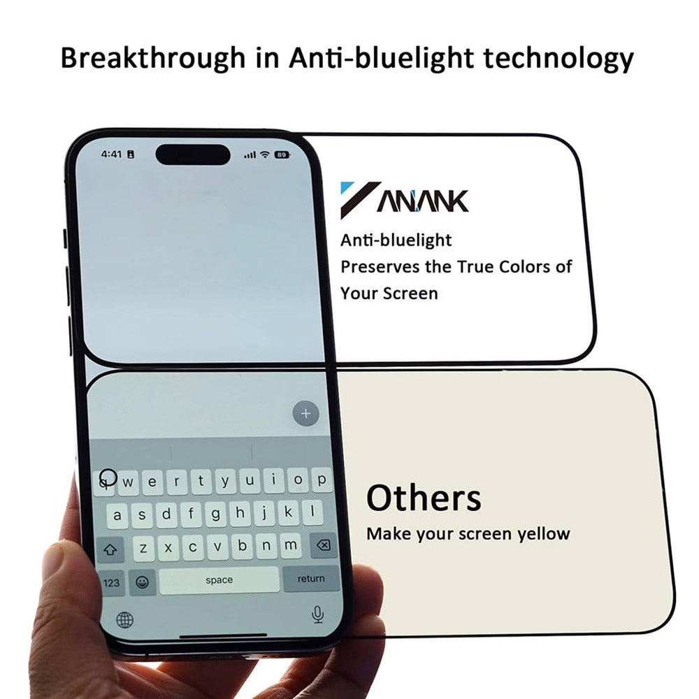 ANANK - 2.5D Anti-blue Light Screen Protector - iPhone 14 Pro Max - Black