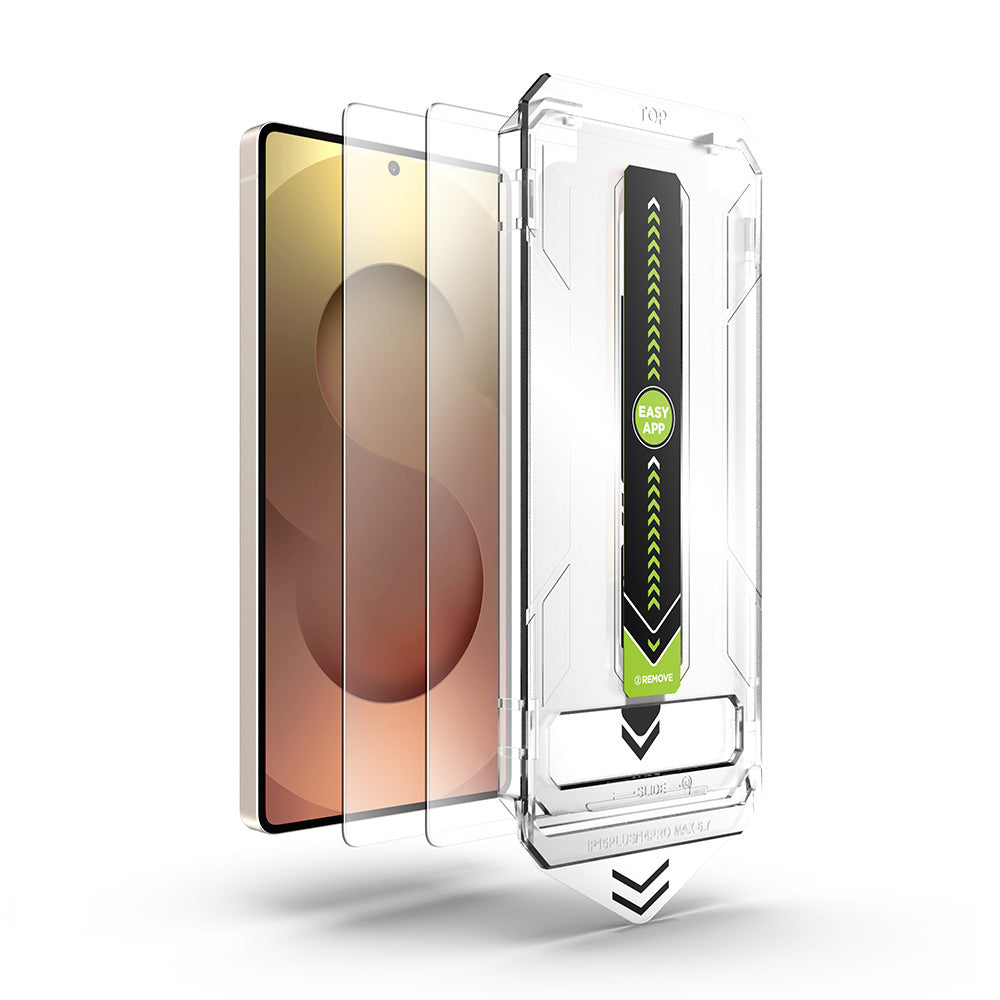 Techsuit - [Fingerprint Unlock Compatible] TitanGlass CrystalHD (2 pack) - Samsung Galaxy S25 Ultra - Clear
