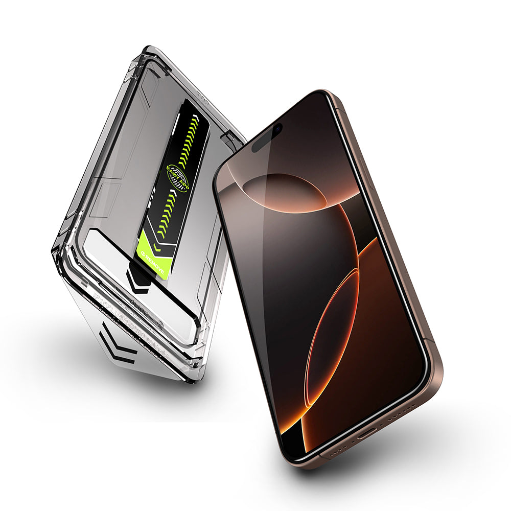 Techsuit - TitanGlass FullCover - iPhone 16 Pro / iPhone 17 - Black