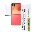 Techsuit - 111D Full Cover / Full Glue Glass [Front Screen] - Samsung Galaxy Z Flip7 - Black