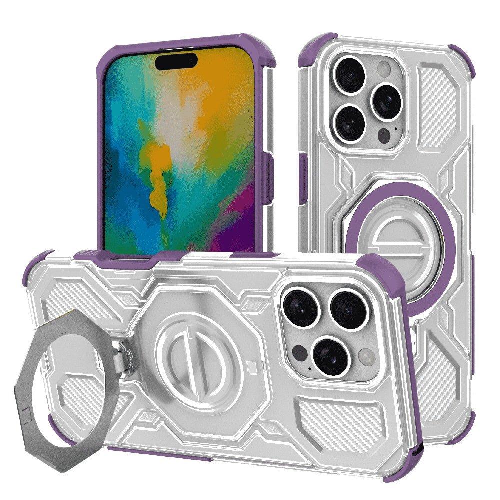 Techsuit - Carbon Shield PRO - iPhone 16 Pro - Purple Transparent