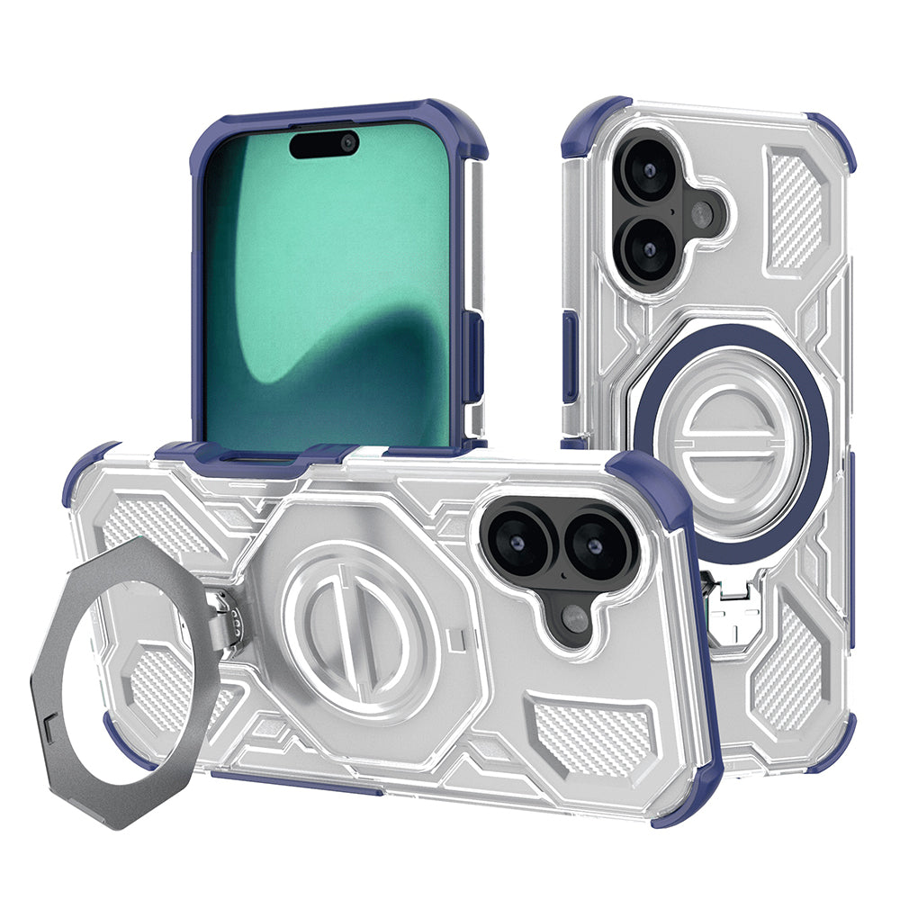 Techsuit - Carbon Shield PRO - iPhone 16 - Blue Transparent