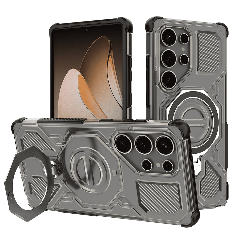 TechSuit Husa de protectie Techsuit Carbon Shield PRO compatibil cu Samsung Galaxy S25 Ultra, Negru Fumuriu