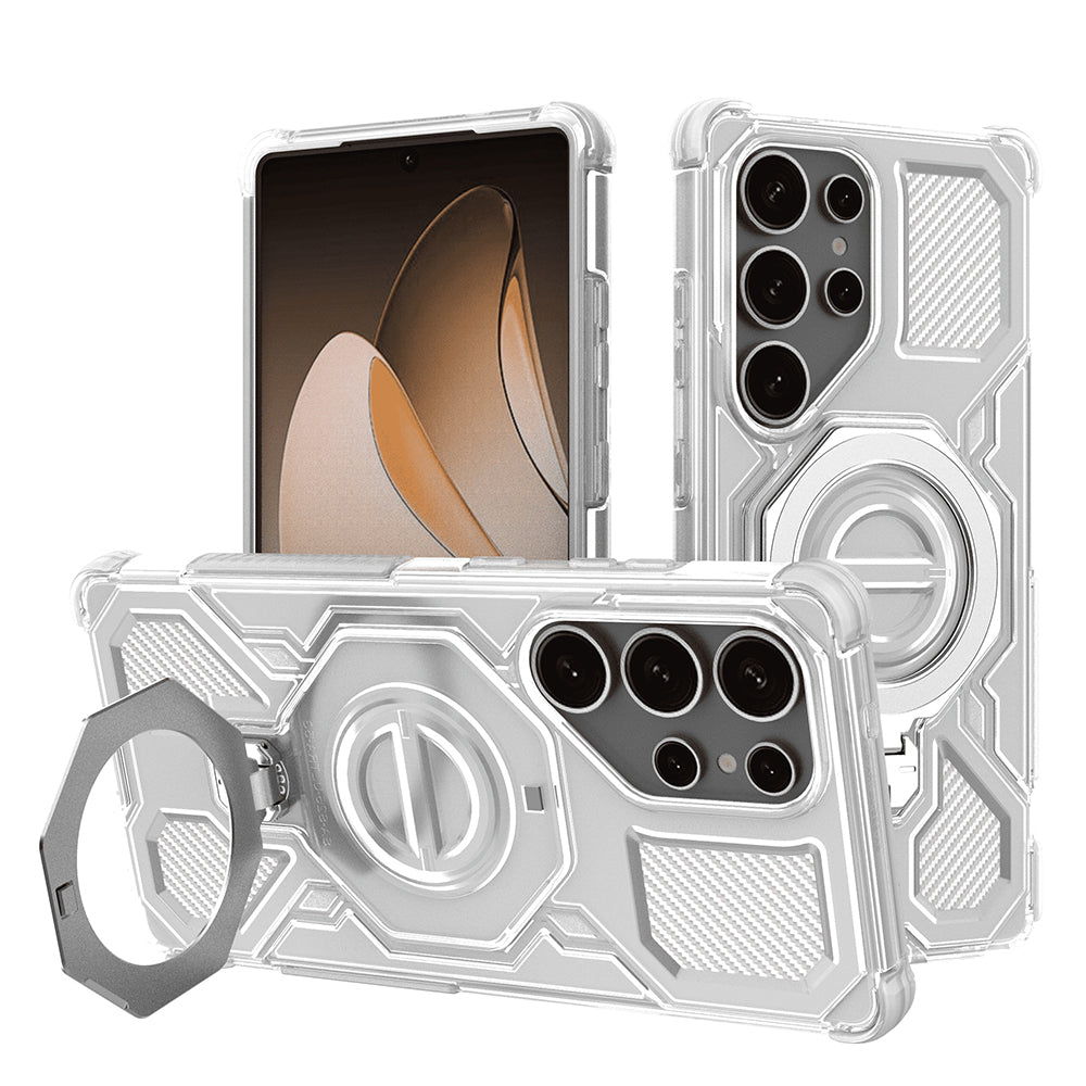 TechSuit Husa de protectie Techsuit Carbon Shield PRO compatibil cu Samsung Galaxy S25 Ultra, Alb Transparent