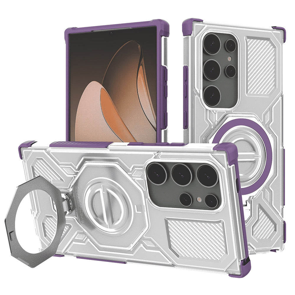 Techsuit - Carbon Shield PRO - Samsung Galaxy S24 Ultra - Purple Transparent