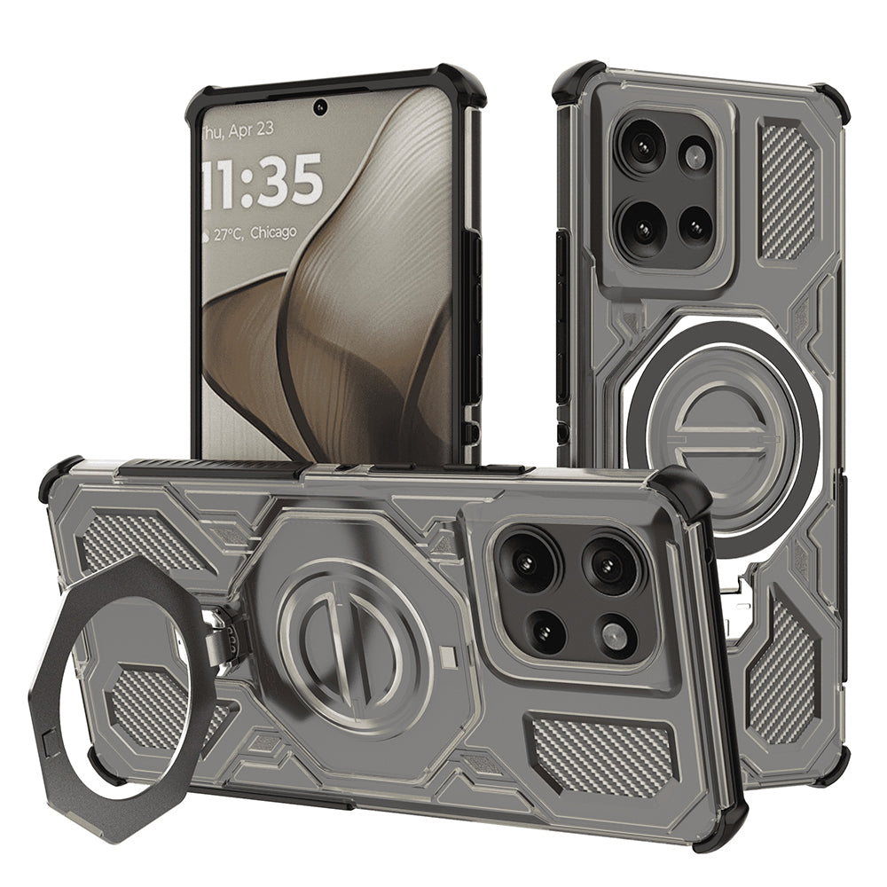 Techsuit - Carbon Shield PRO - Motorola Edge 50 - Smoke Black