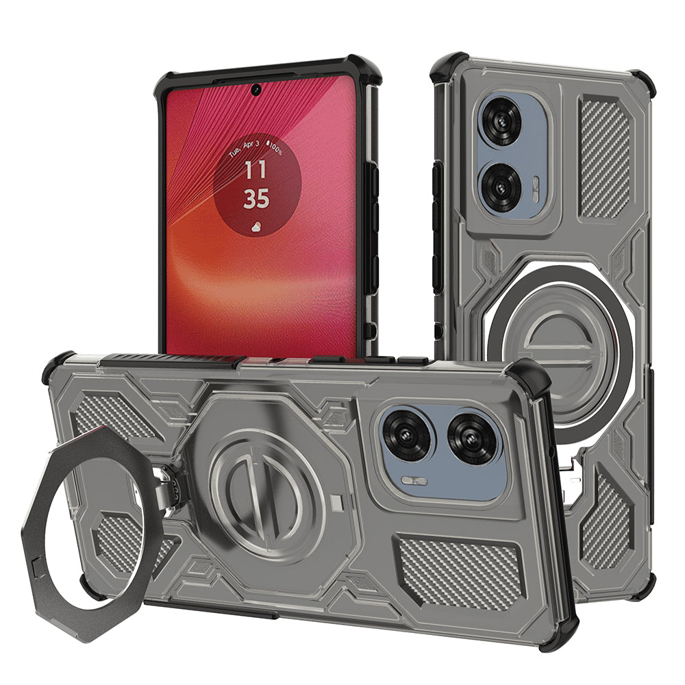 TechSuit Husa de protectie Techsuit Carbon Shield PRO compatibil cu Motorola Edge 50 Fusion, Negru Fumuriu