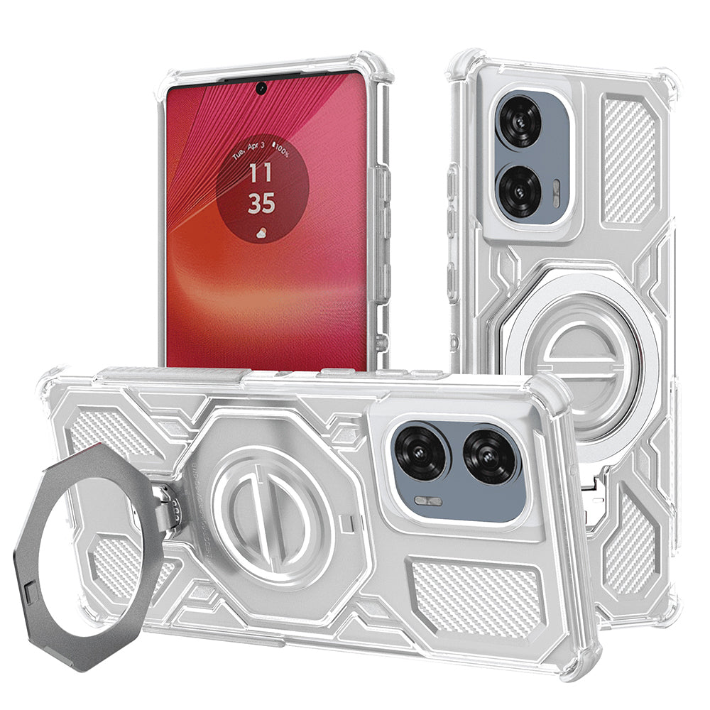 TechSuit Husa de protectie Techsuit Carbon Shield PRO compatibil cu Motorola Edge 50 Fusion, Alb Transparent