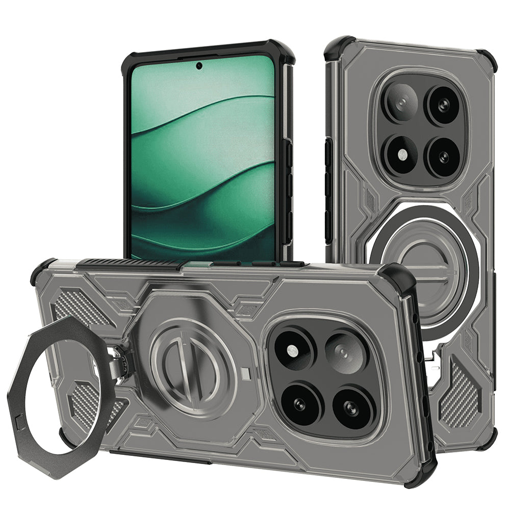 TechSuit Husa de protectie Techsuit Carbon Shield PRO compatibil cu Xiaomi Redmi Note 14 Pro 5G / Poco X7, Negru Fumuriu